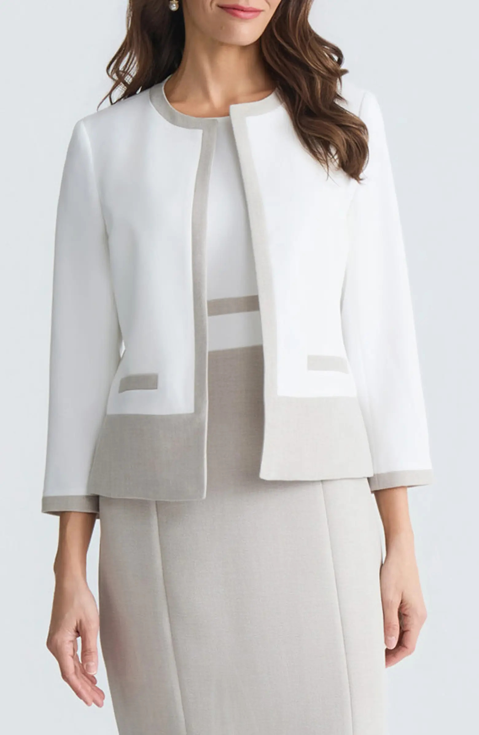 Colorblock Crepe Cardigan | Nordstrom