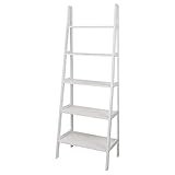 Casual Home 5-Shelf Ladder Bookcase, White | Amazon (US)