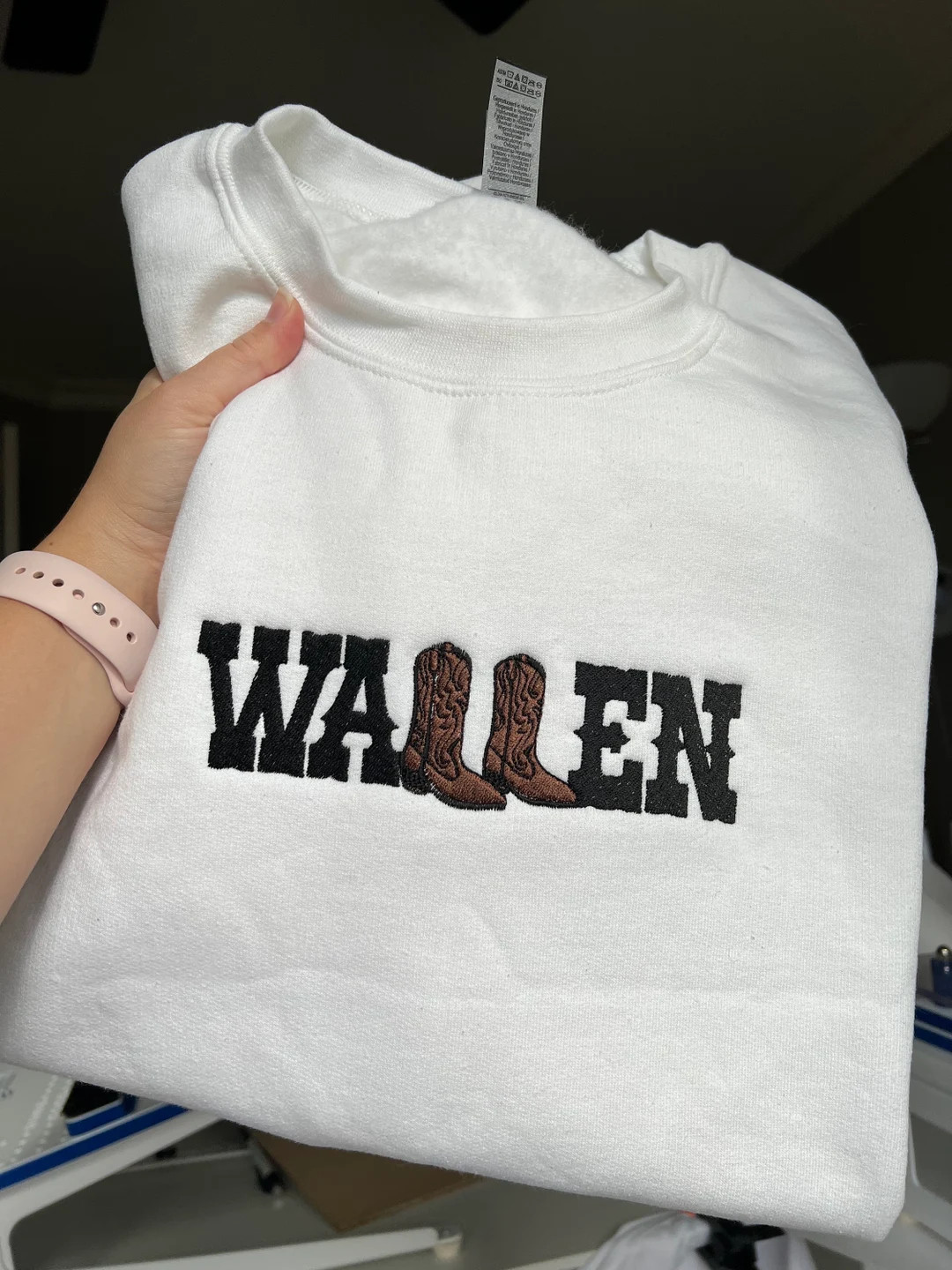 Wallen concert sweatshirt embroidered Wallen merch country music merch embroidered cowboy boots W... | Etsy (US)