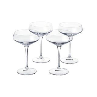 Home Decorators Collection Genoa 11.25 oz. Lead-Free Crystal Coupe Cocktail Glasses (Set of 4) 25... | The Home Depot
