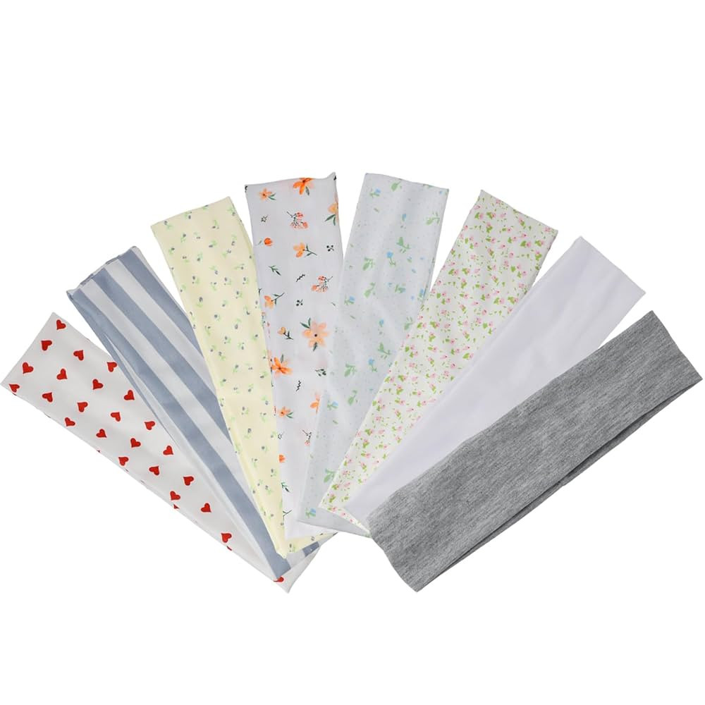 panthra Floral Headband 8 PCS, Summer Headbands for Women, Non Slip Elastic Floral Hairbands, Wid... | Amazon (US)