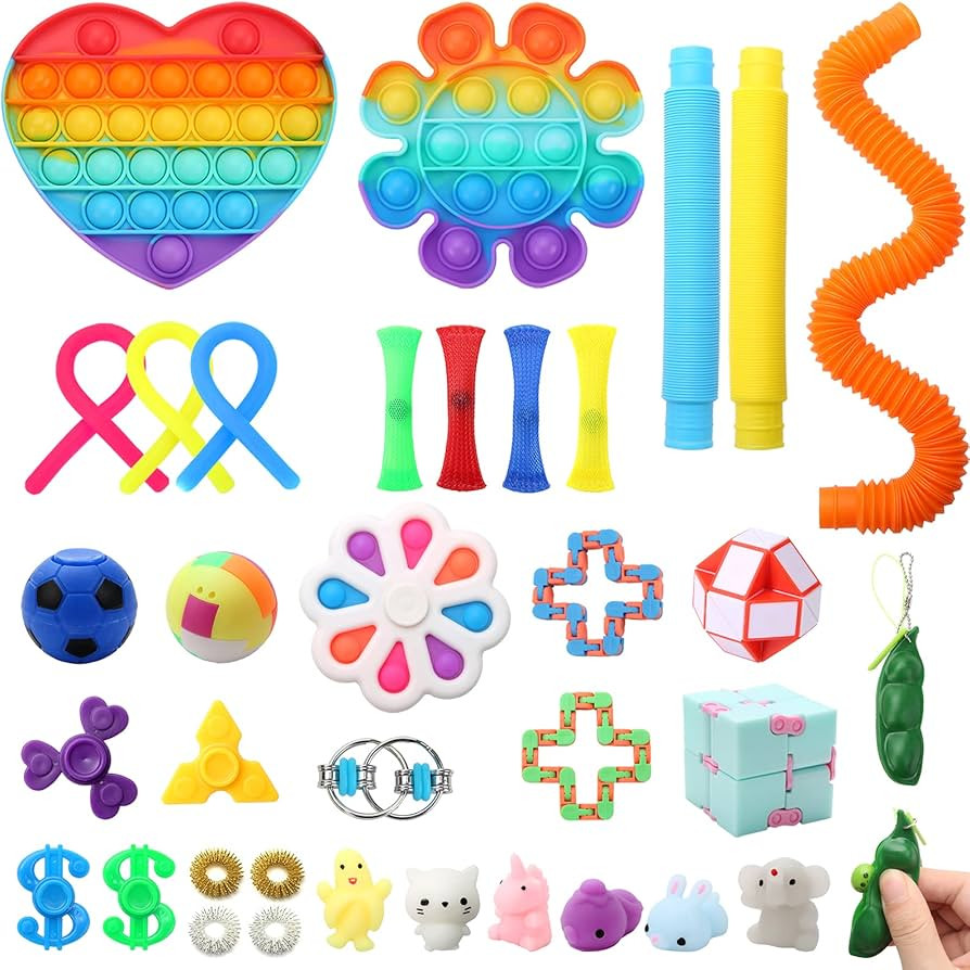 Fidget Simple Fidget Pack, 35pcs Fidget Toys Set with Popping Fidget Sensory Toys for Kids and Ad... | Amazon (US)
