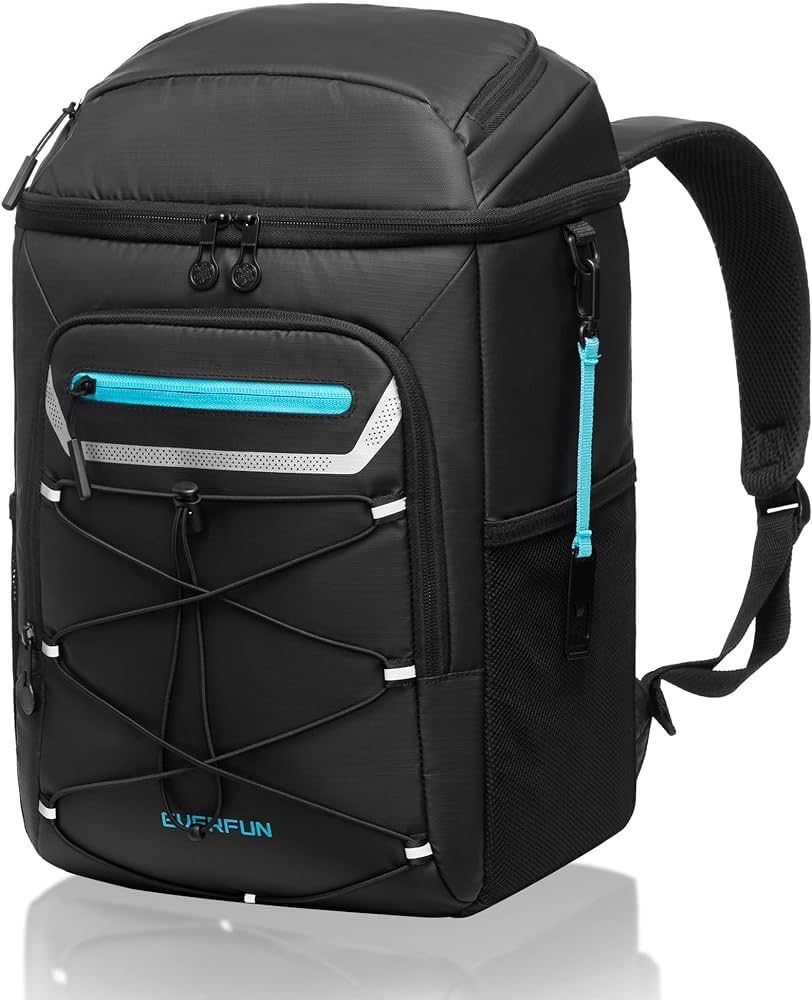 EVERFUN Cooler Backpack Insulated Leakproof 30 Cans, Cooler Bag with 2 Insulated Compartments Wat... | Amazon (US)