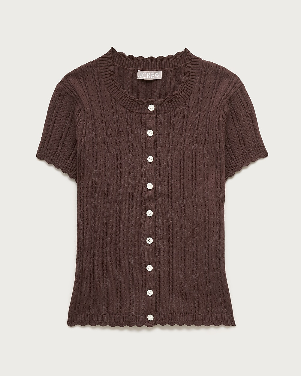 Jackie pointelle short-sleeve cardigan | J. Crew US