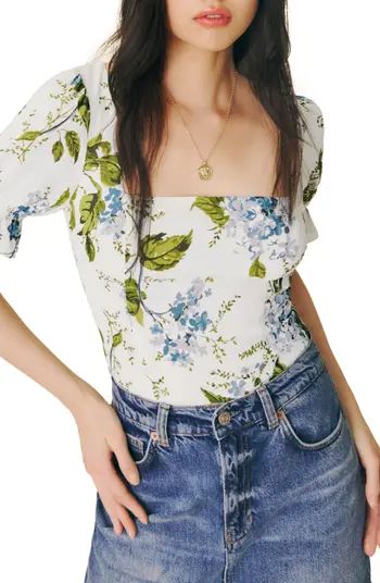 Constance Floral Puff Sleeve Top | Nordstrom