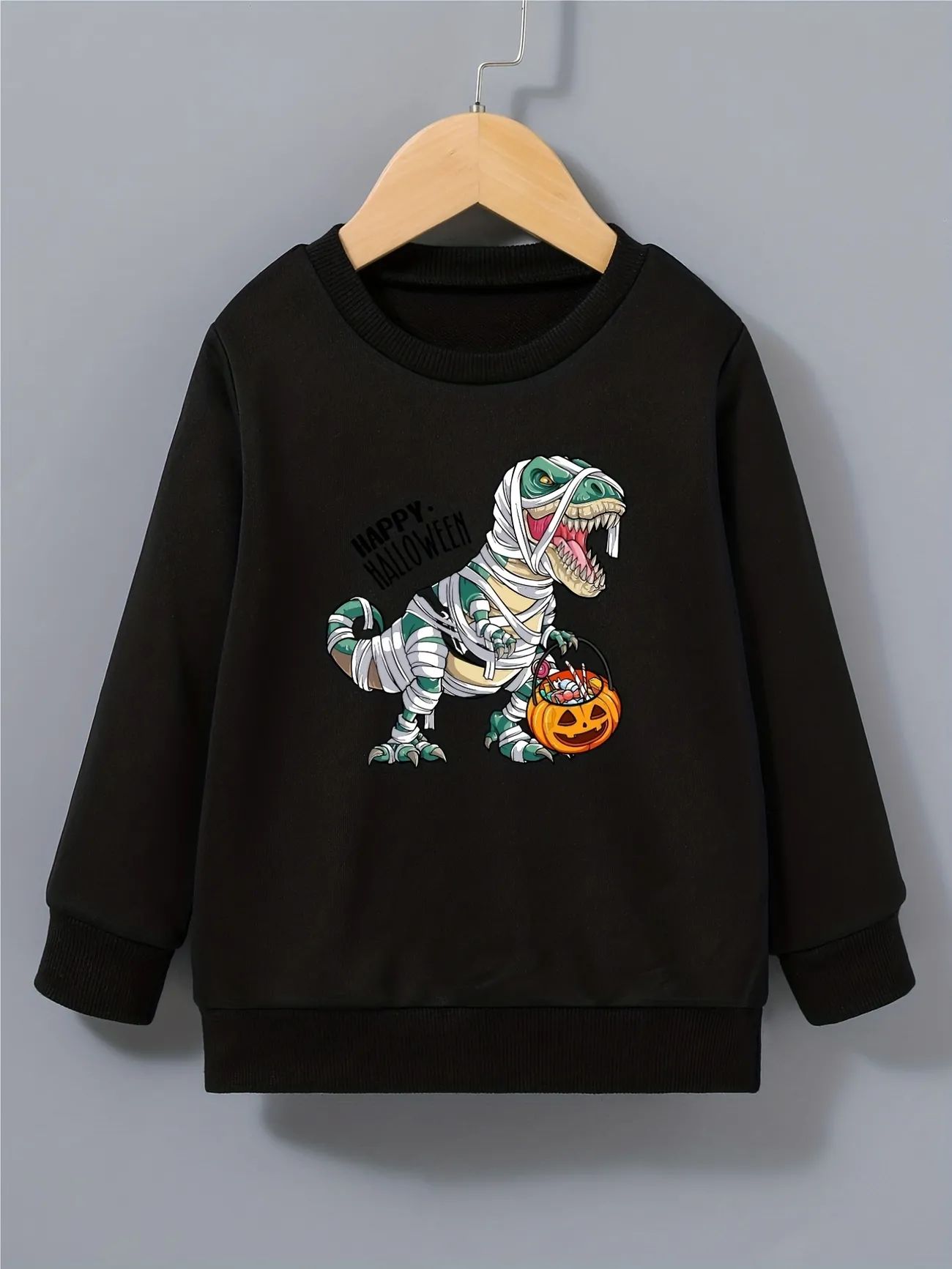 Boys Sweatshirt Crew Neck Long Sleeve Pullover Top Bandage Dinosaur With Pumpkin Light Print Hall... | Temu Affiliate Program