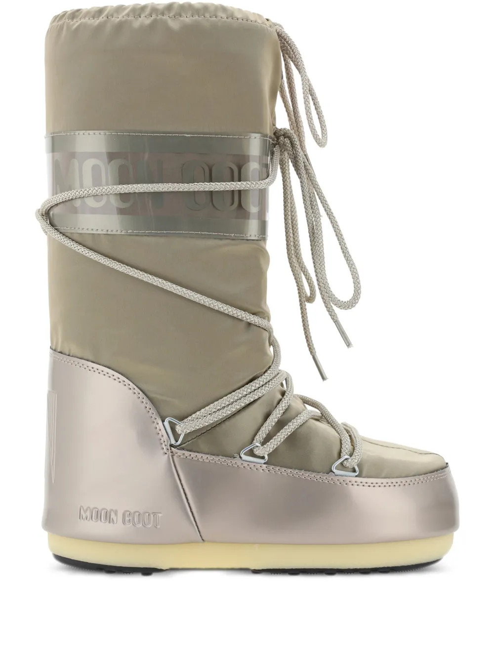 Moon Boot Icon Glance Satin Snow Boots | Grey | FARFETCH UK | Farfetch Global