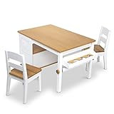 Melissa & Doug Wooden Art Table & Chairs Set , White | Amazon (US)