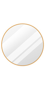 LOIGYUR Large Gold Round Mirror, 30" Round Wall Mirror, Big Circle Mirror with Metal Frame, Wall ... | Amazon (US)