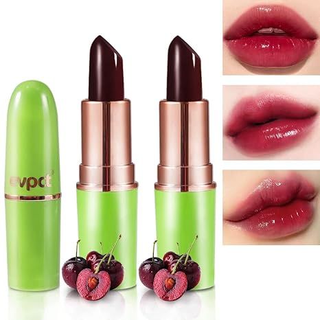 2 Pcs Black Cherries Dark Red Lipstick Queen, Mood Long Lasting Labiales Lip Gloss Korean Lip Bal... | Amazon (US)