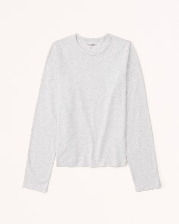 Essential Long-Sleeve Skimming Tee | Abercrombie & Fitch (US)