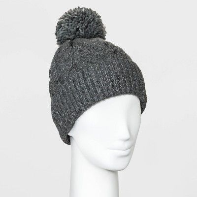 Women's Cable Knit Pom Beanie - Universal Thread™ One Size | Target