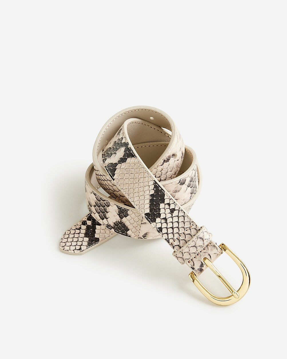 Classic belt in Italian snake-embossed leather | J. Crew US