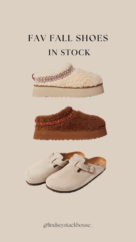 Ugg tazz and Birkenstocks are my favorite fall shoes!

True to size in all. The sherpa will fit a little more snug but they stretch. If in between sizes I would size up! 

#LTKshoecrush #LTKHoliday #LTKSeasonal