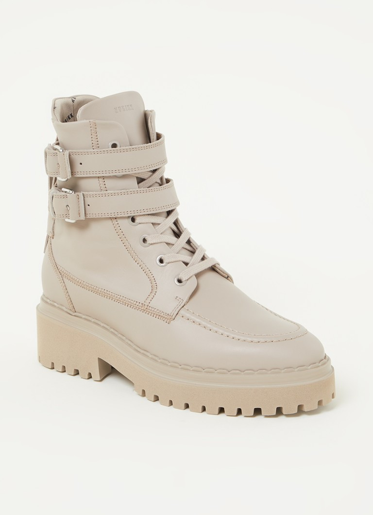 Nubikk Fae Ruby bikerboot van leer • Lichtbruin • de Bijenkorf | De Bijenkorf (NL)