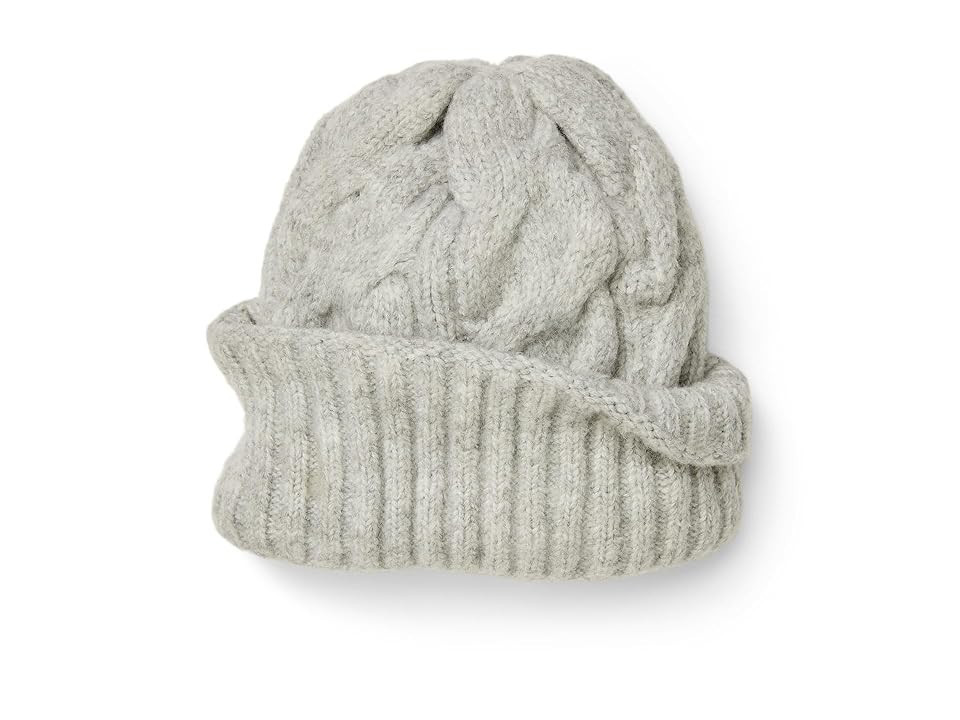 Free People Coastline Beanie Traditional Women's Hats Grey, Acrylic/Cable Knit/Polyester | Zappos