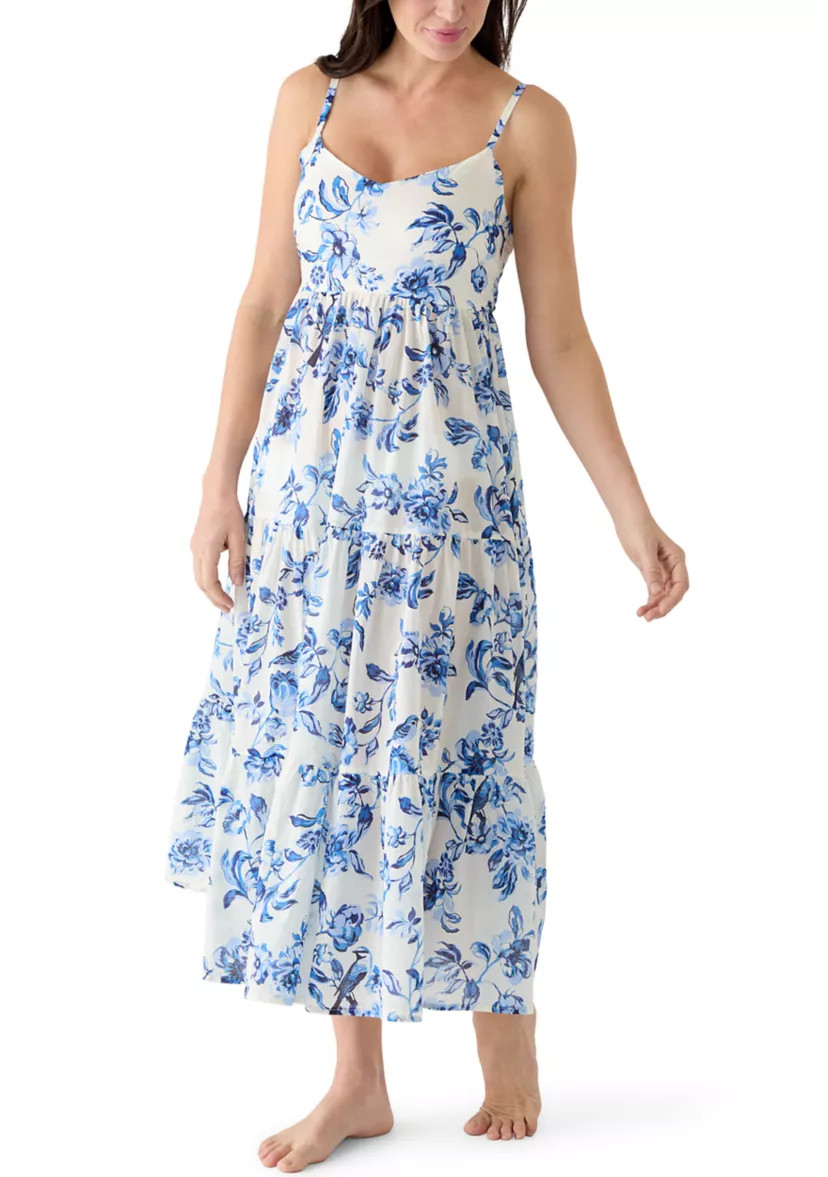 Women's Floral Toile Tier Cover Up Dress | Belk