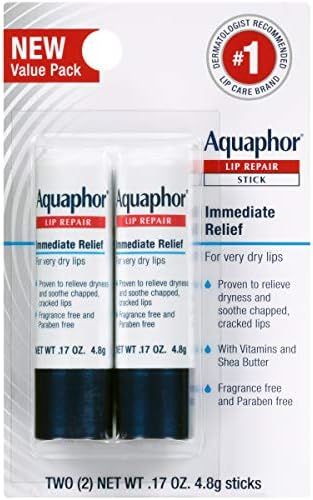 Aquaphor Lip Repair Stick - Soothes Dry Chapped Lips - Two(2) .17 Oz Sticks | Amazon (US)