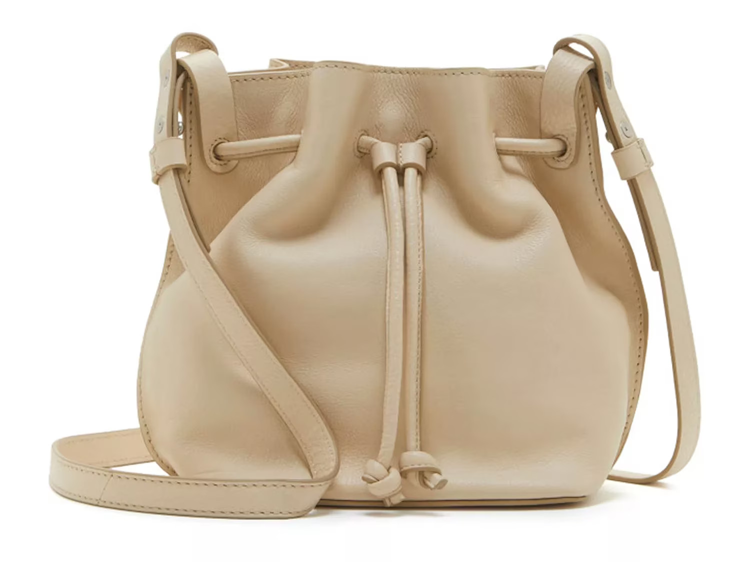 Lucky Brand Jose Leather Bucket Bag | Women's | Beige | Size One Size | Handbags | Bucket Bag | Cros | DSW