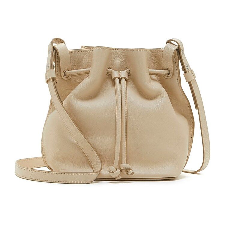 Lucky Brand Jose Leather Bucket Bag | Women's | Beige | Size One Size | Handbags | Bucket Bag | Cros | DSW
