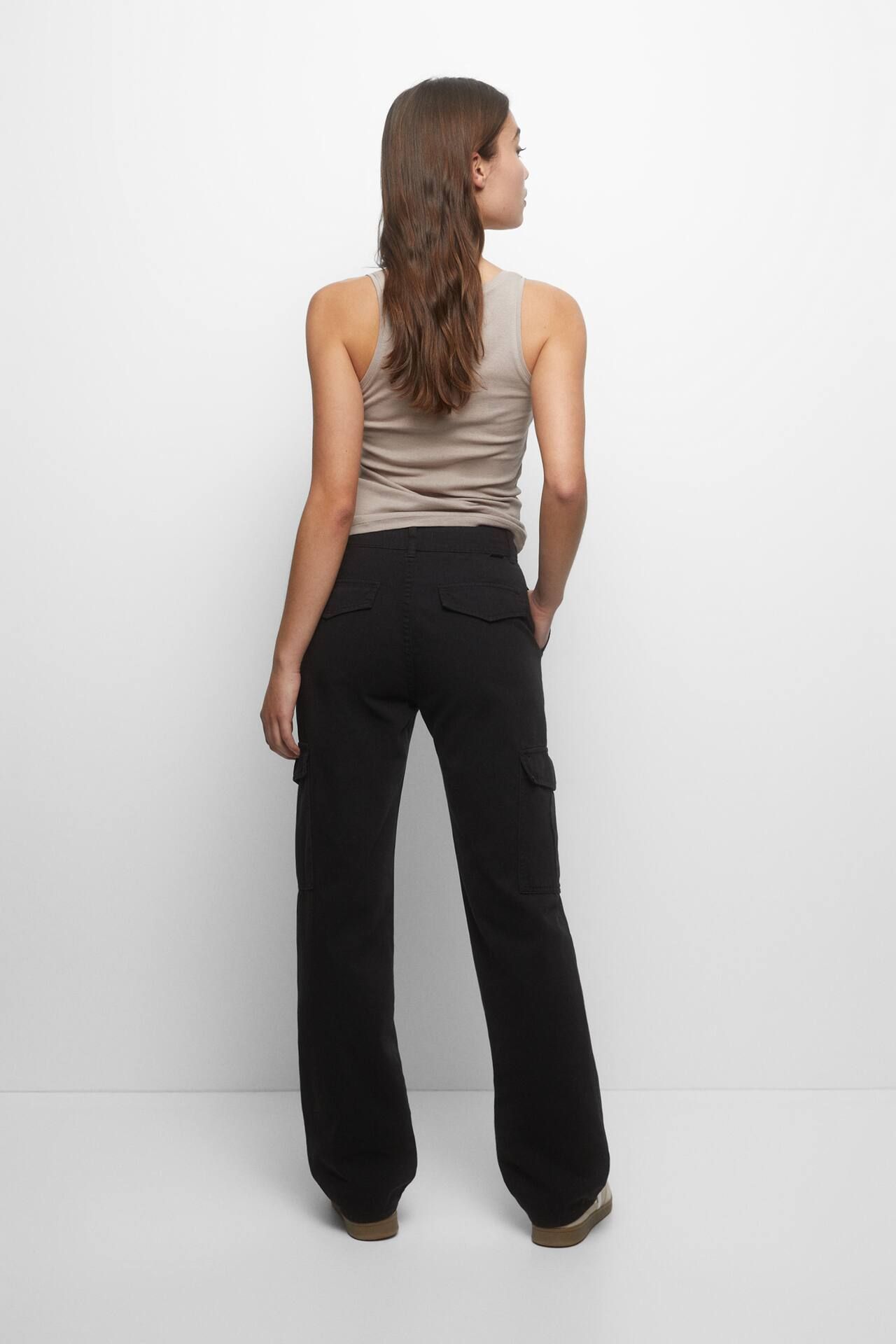 High waist cargo trousers | PULL and BEAR UK