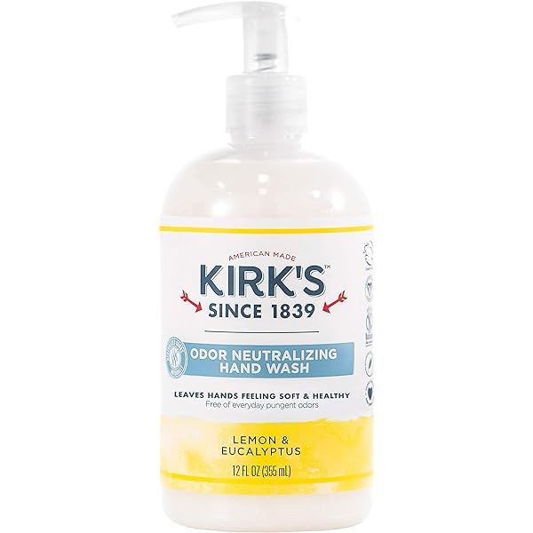 3-in-1 Castile Liquid Soap by Kirk’s | Head-to-Toe Natural Shampoo, Face Soap & Body Wash for M... | Amazon (US)