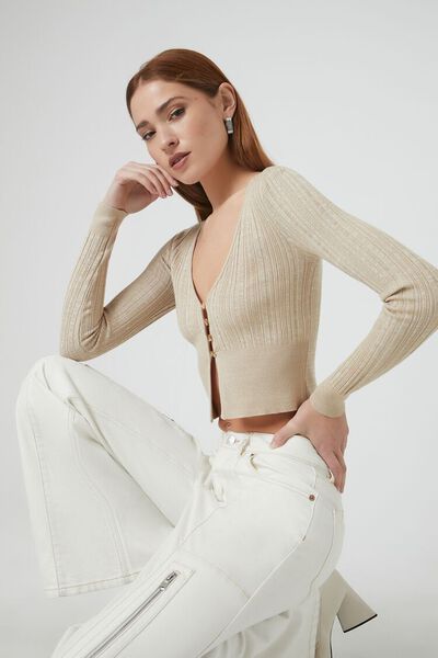 Ribbed Cropped Cardigan Sweater | Forever 21
