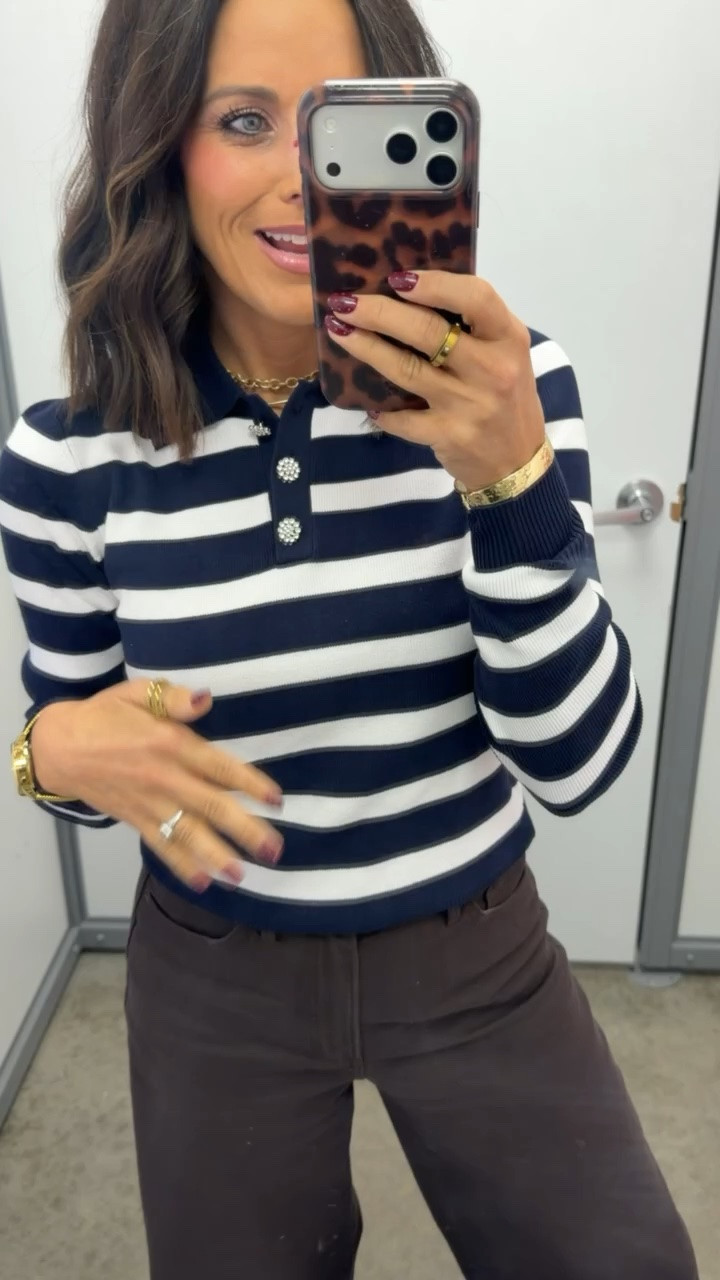 This Walmart top is giving major J.Crew vibes 💙 The stripes  little jeweled buttons are SO CUTE! Wearing an XS!

@Walmart 
#WalmartFinds #WalmartFashion #WalmartStyle #JCrewVibes #AffordableFashion #FallFashion #FallStyle #LTKCreator #LTKFashion #FashionFinds

#LTKootd
