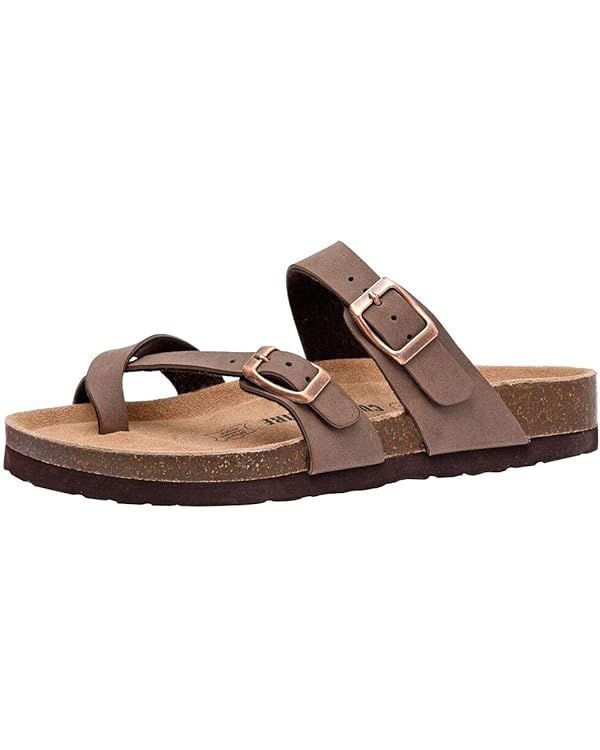 CUSHIONAIRE Women's Luna Cork Footbed Sandal With +Comfort | Amazon (US)