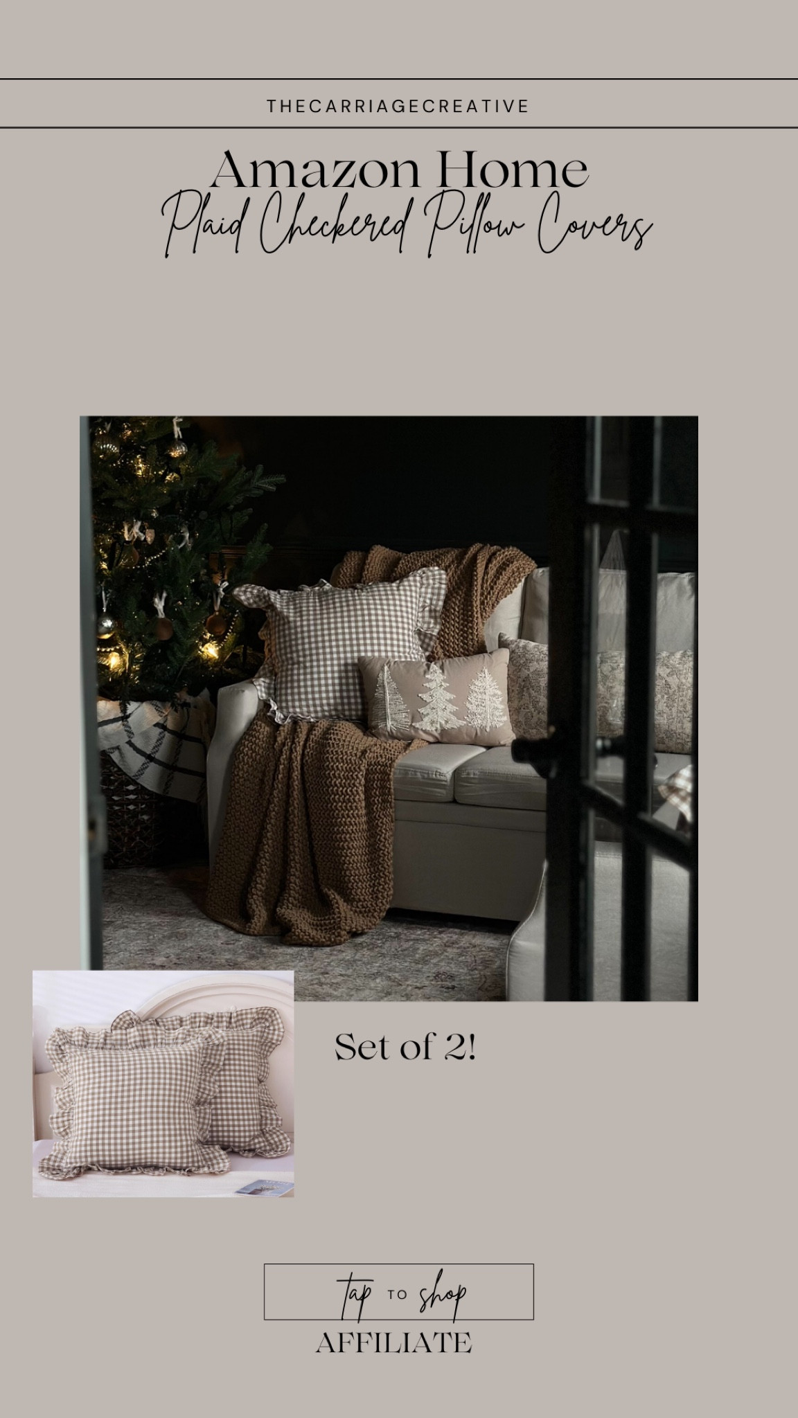Set of 2 beautiful check pillows ✨

#LTKHoliday #LTKCyberWeek #LTKHome
