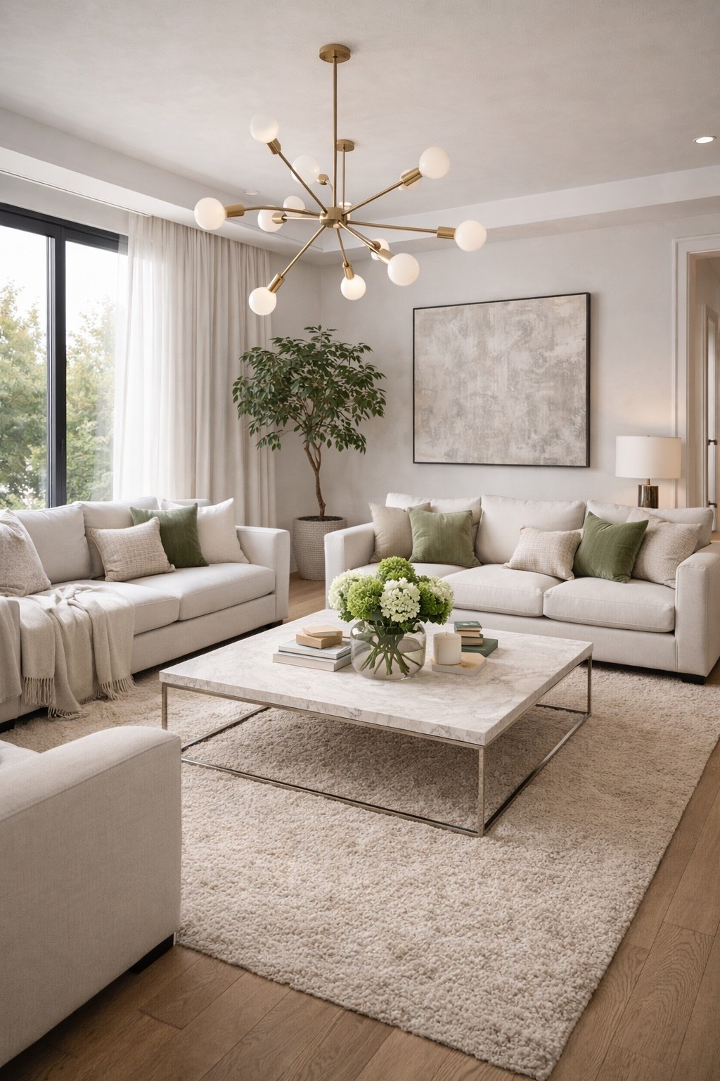 Bright and modern living room featuring white sofas, a marble coffee table and soft green accents. This space blends clean contemporary design with cozy textures, natural light and elegant decor for a calm, timeless interior. Save this for modern living room and neutral home inspiration.
#livingroominspo
#modernlivingroom
#neutralinterior
#whitesofa
#marblecoffeetable
#cozyhome
#modernhome
#interiorinspiration
#luxuryinterior
#homeaesthetic
#contemporarydesign
#ltkhome

