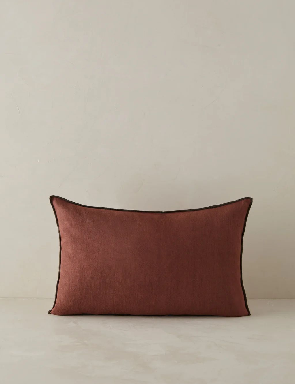 Carys Contrast Linen Pillow | Lulu and Georgia 