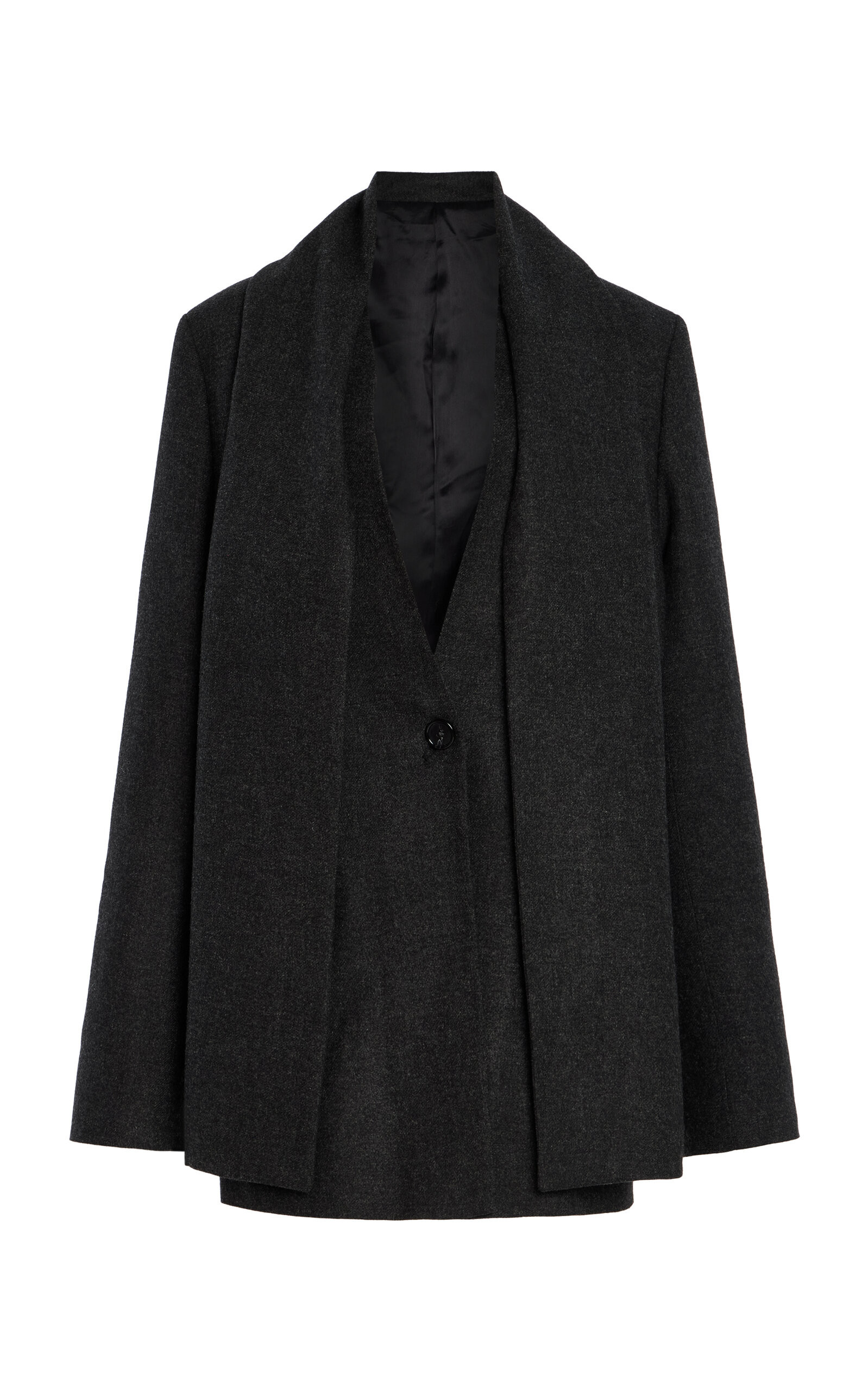 Toteme - Scarf Blazer - Dark Grey - FR 34 - Moda Operandi | Moda Operandi (Global)