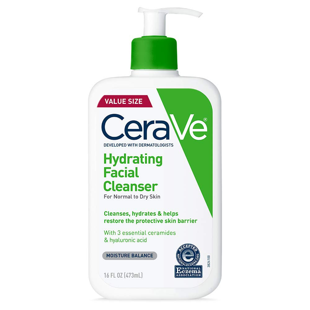 CeraVe Hydrating Facial Cleanser, Moisturizing Face Wash For Dry Skin, Hyaluronic Acid + Ceramide... | Amazon (US)
