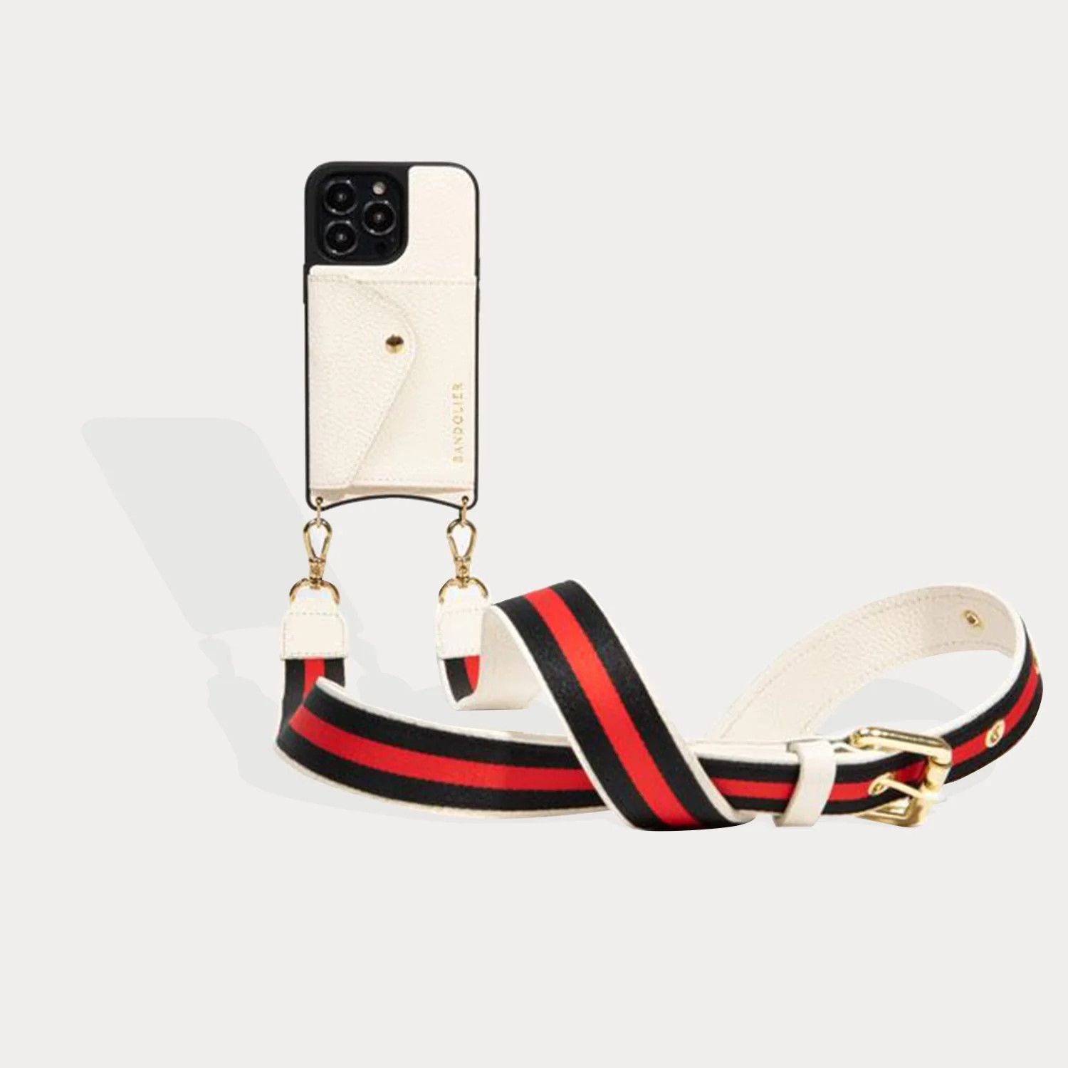 Kimberly Adjustable Crossbody Bandolier - Ivory/Gold | Bandolier