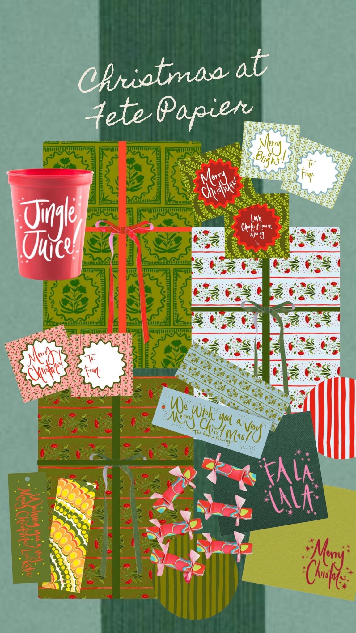 Christmas fun at Fete Papier! My favorite place to get stationary + gift wrapping😍✨🎄🎁

#LTKSeasonal #LTKHome #LTKHoliday