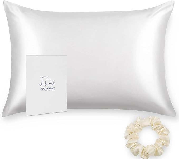 ALASKA BEAR Silk Pillowcase for Hair and Skin, 100% Mulberry Silk Pillow Cases Standard Size for ... | Amazon (US)