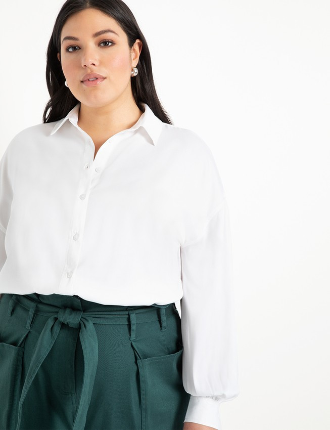 Relaxed Shirt - Soft White | Eloquii