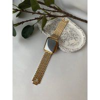 Gold Apple Watch Band 38mm 40mm 41mm 42mm 44mm 45mm, Armband, Strap, Iwatch Band Women, Bracelet 8 - | Etsy (US)