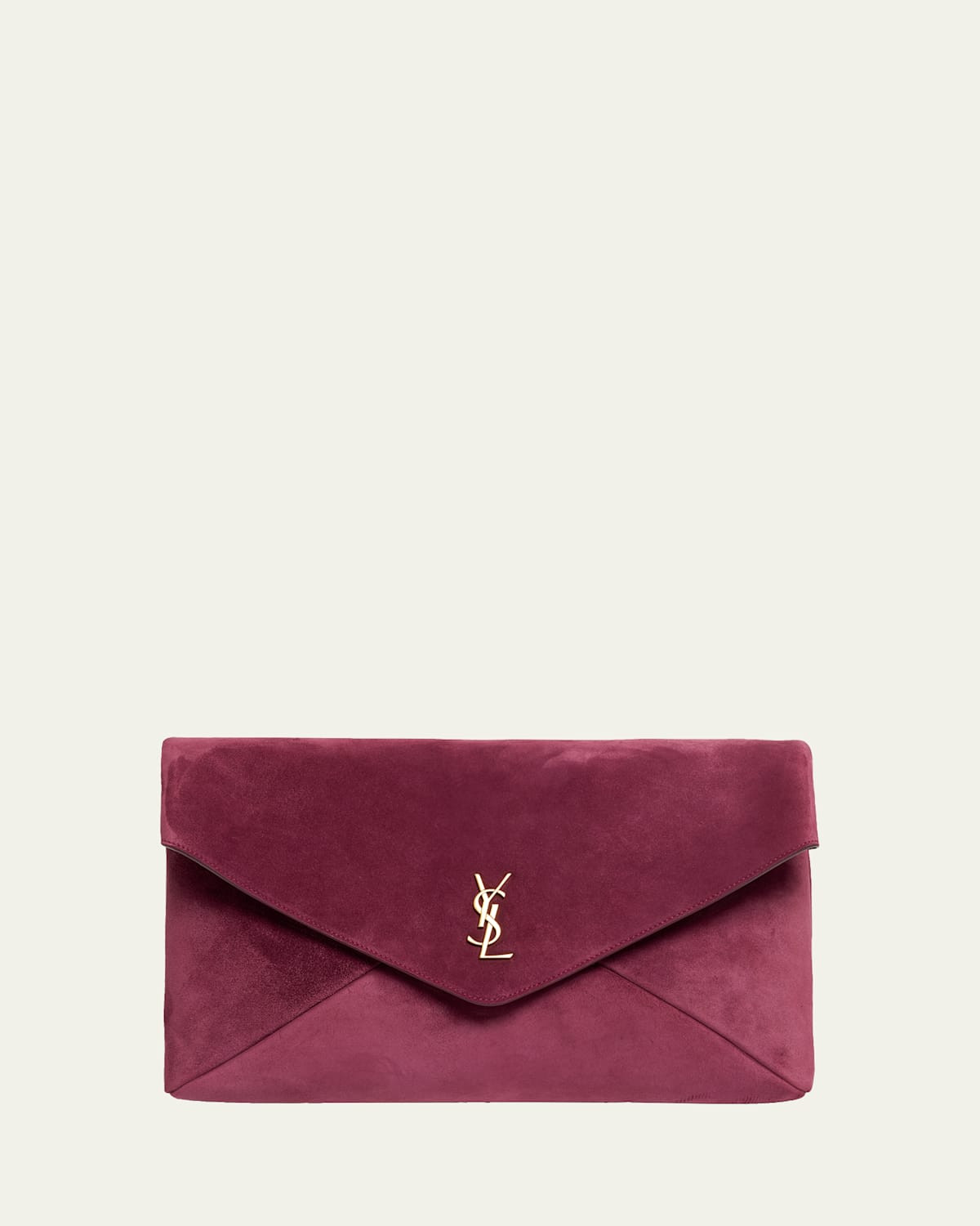 YSL XXL Suede Envelope Pouch Clutch Bag | Bergdorf Goodman