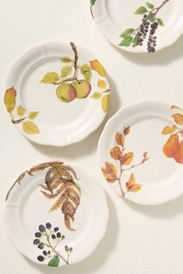 Anna Farba Harvest Stoneware Portuguese Dessert Plates, Set of 4 | Anthropologie (US)