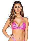 Roma Women's Sequin Triangle Top, Hot Pink, Small | Amazon (US)