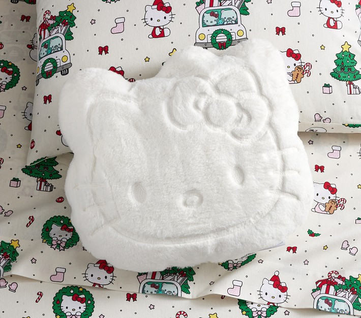 Hello Kitty® Magical Faux Fur Shaped Pillow | Pottery Barn Kids