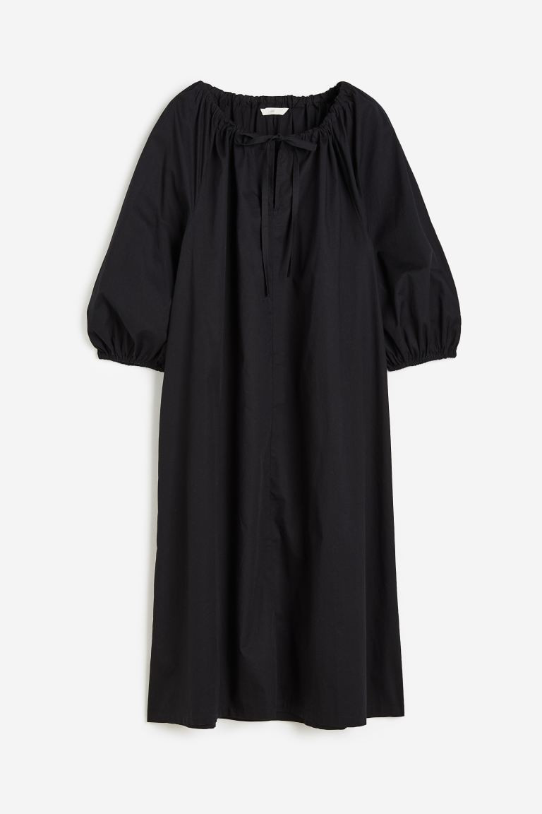 Drawstring Detail Dress - Black - Ladies | H&M AU | H&M (AU)