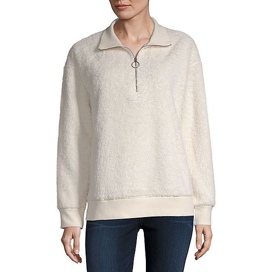 a.n.a Womens Round Neck Long Sleeve Sweatshirt | JCPenney