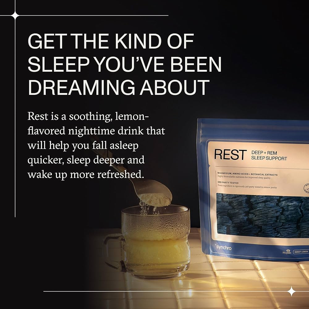 Synchro Rest Sleep Supplement - Magnesium L-Threonate Powder with L-Theanine, Glycine, Lemon Balm... | Amazon (US)
