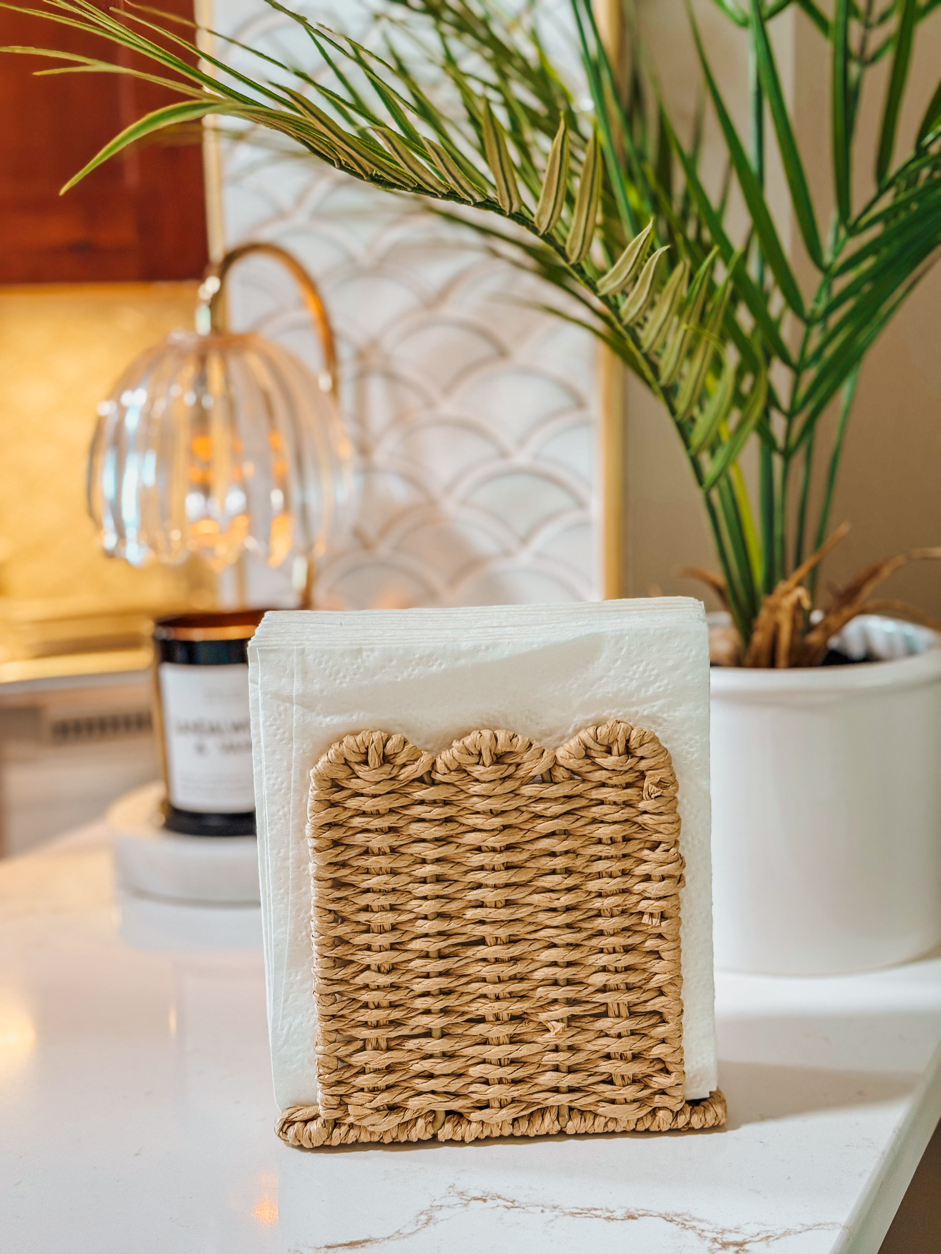 ✨ Add a touch of natural charm to your kitchen or dining table with this rattan napkin holder. The woven wicker design is perfect for boho decor, farmhouse style, coastal home accents, and everyday table settings. Functional and stylish, it keeps napkins neat while adding warm texture and organic detail to your space. 🌿 

 #LTKHome #LTKSaleAlert #LTKFindsUnder50