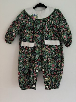 Vintage Plum Pudding Dark Floral Jumper 18M | eBay US