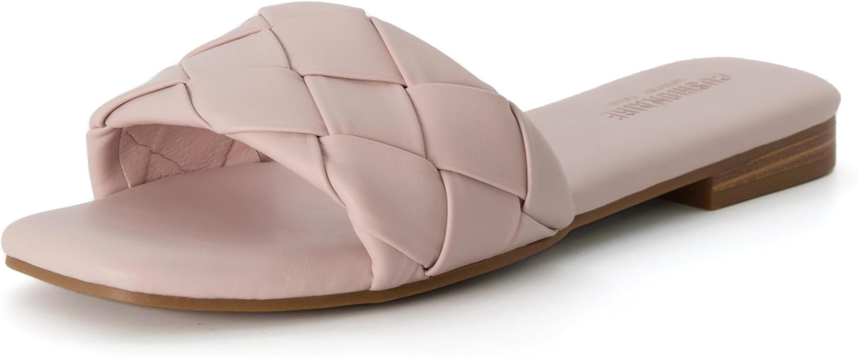 CUSHIONAIRE Women's Franca woven slide sandal +Memory Foam, Wide Widths Available | Amazon (US)