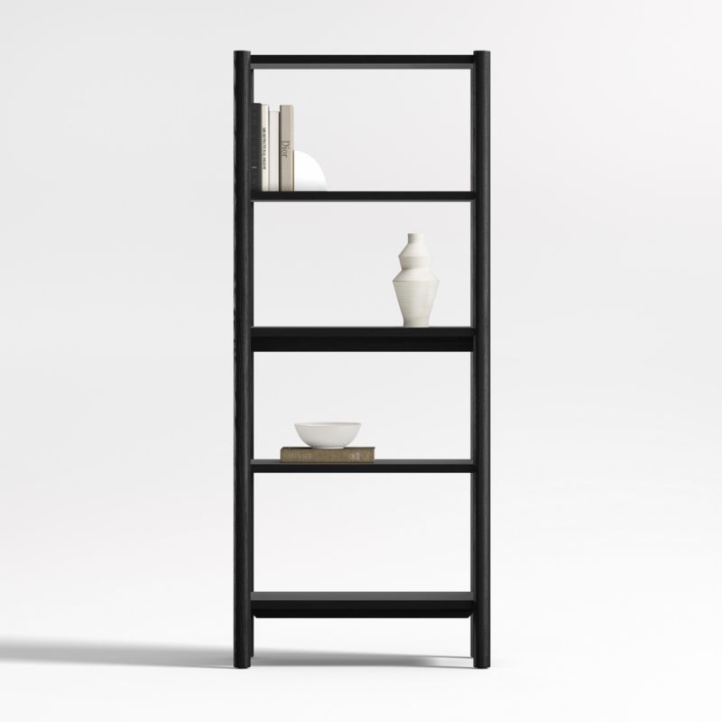 Emmer Charcoal Oak Bookcase | Crate & Barrel | Crate & Barrel